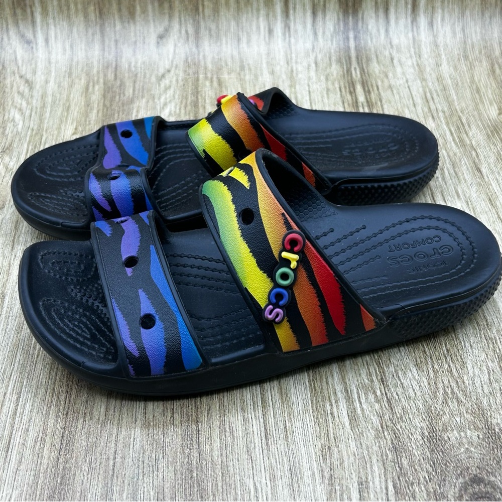 Crocs Double Strap Sandal Slides Slip On Unisex Size Men 4 Women 6